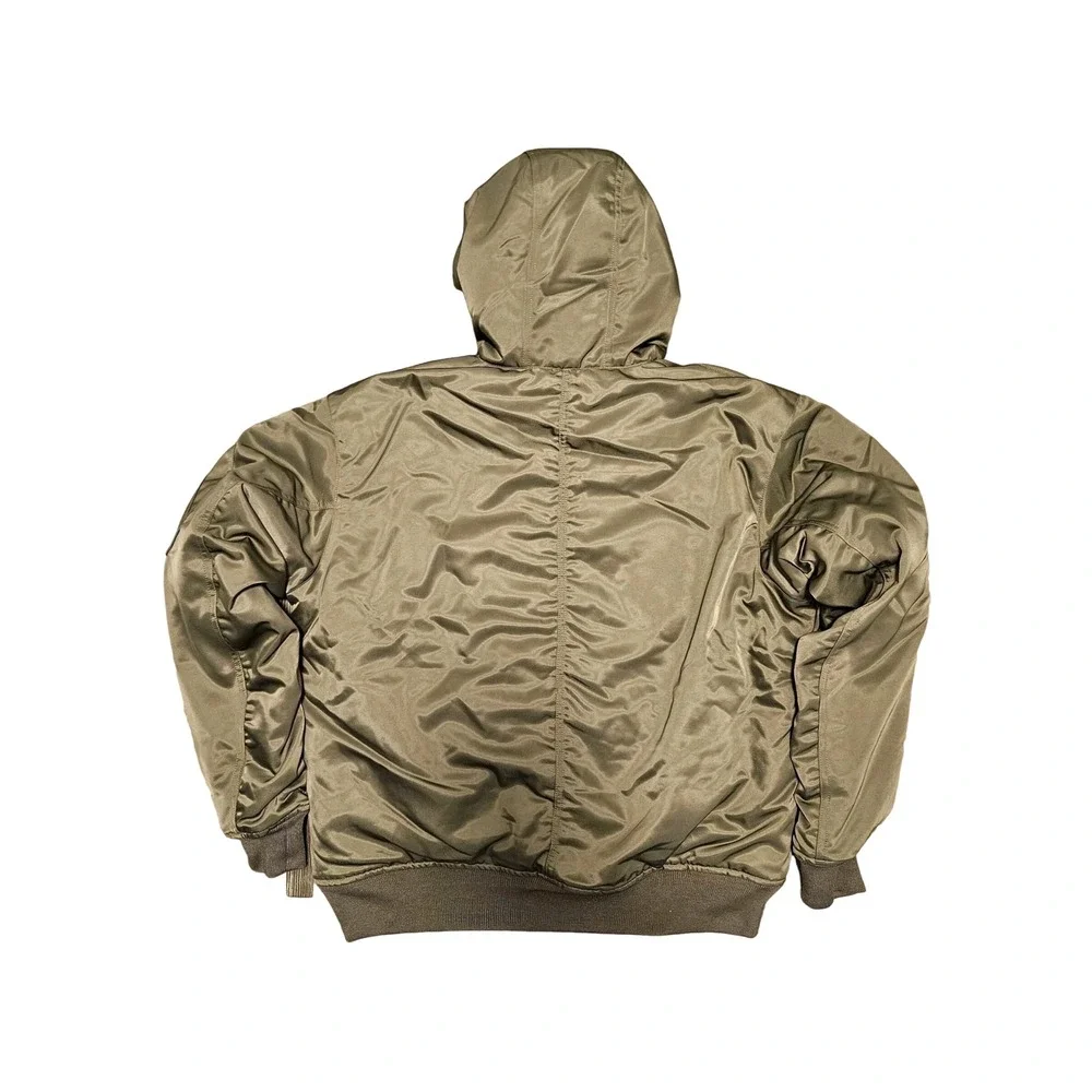 Jordan Bomber Jacket Mens Large Olive Green New Hooded Flight HV0540-222